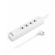 Muvit MIOSTR001 regleta inteligente 4 salidas AC Tipo E 1,8 m 4 3840 W Blanco
